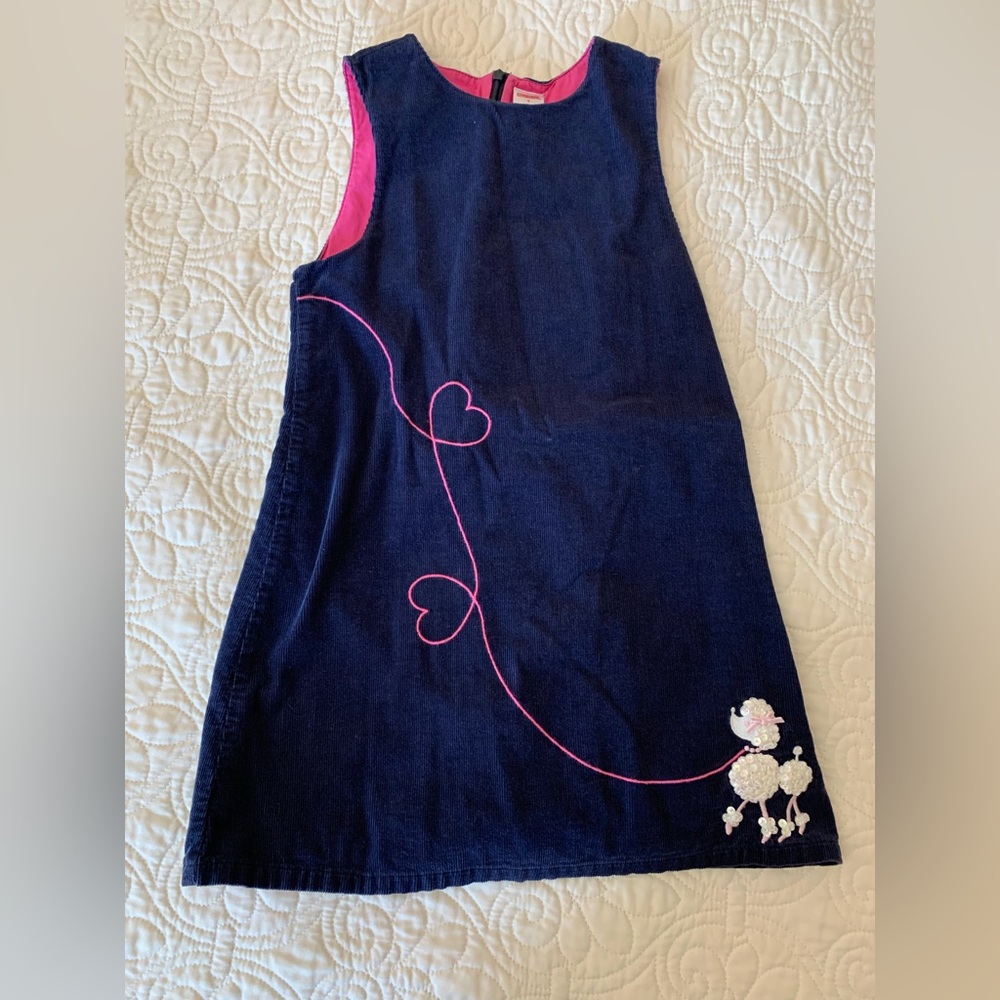Gymboree corduroy jumper with poodle
